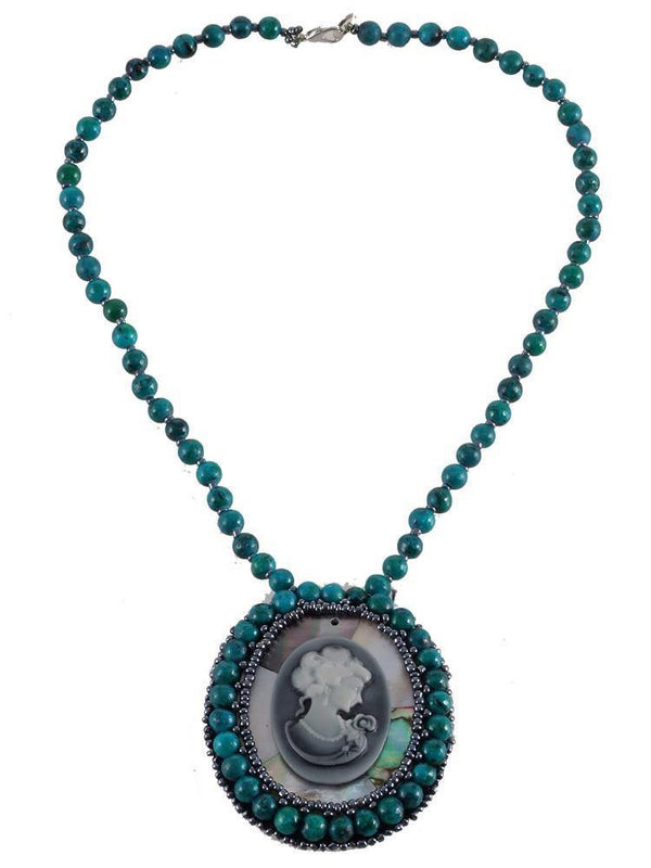Colier din margele si piatra naturala  Liza Panait Liza Panait Online Boutique